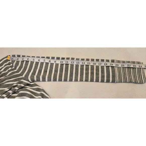 Blue Sax Fifth Avenue Cardingan Hoodie Sweatshirt Gray White Striped Small EUC - Picture 5 of 8